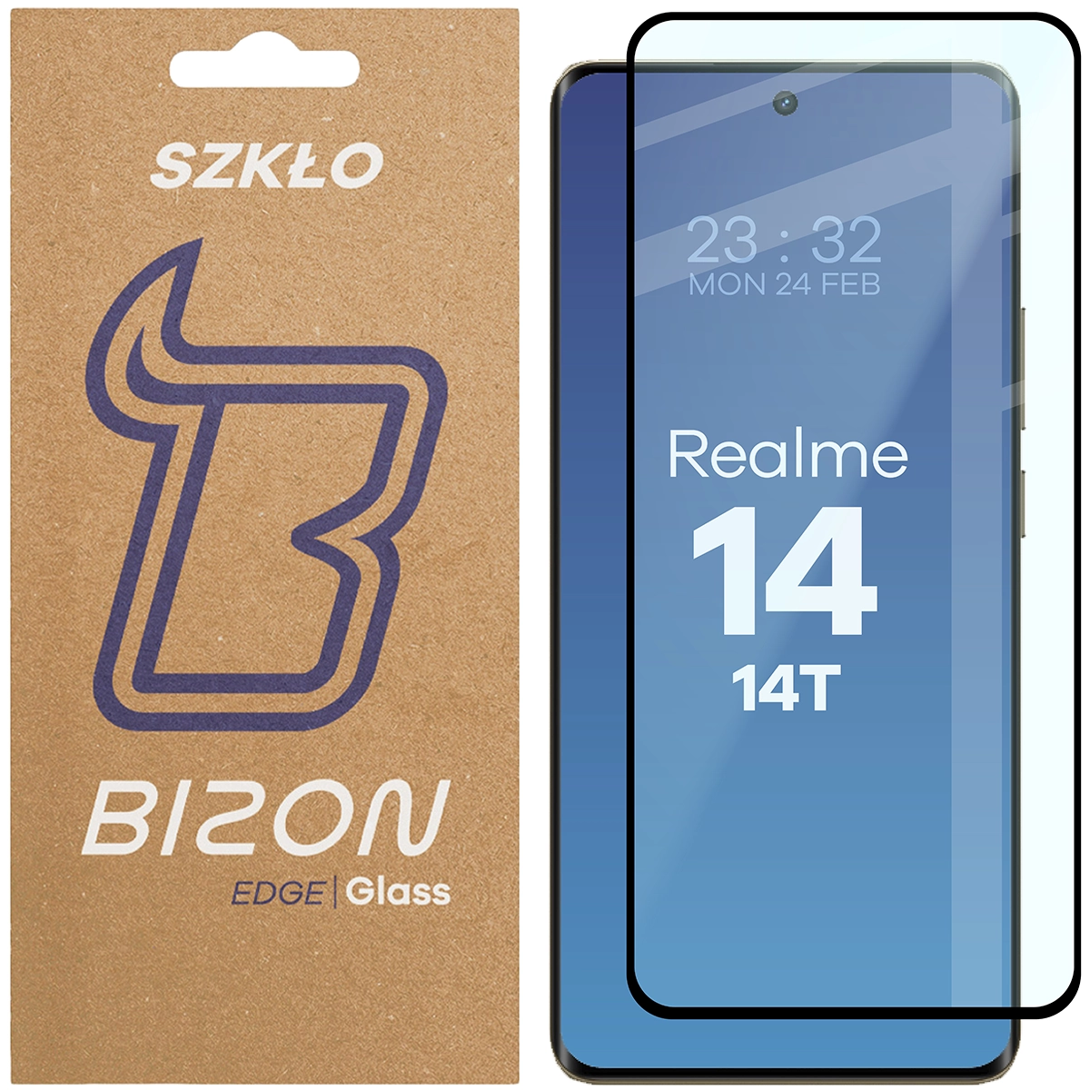 Szkło hartowane na cały ekran Bizon Glass Edge dla Realme 14 5G/14T 5G